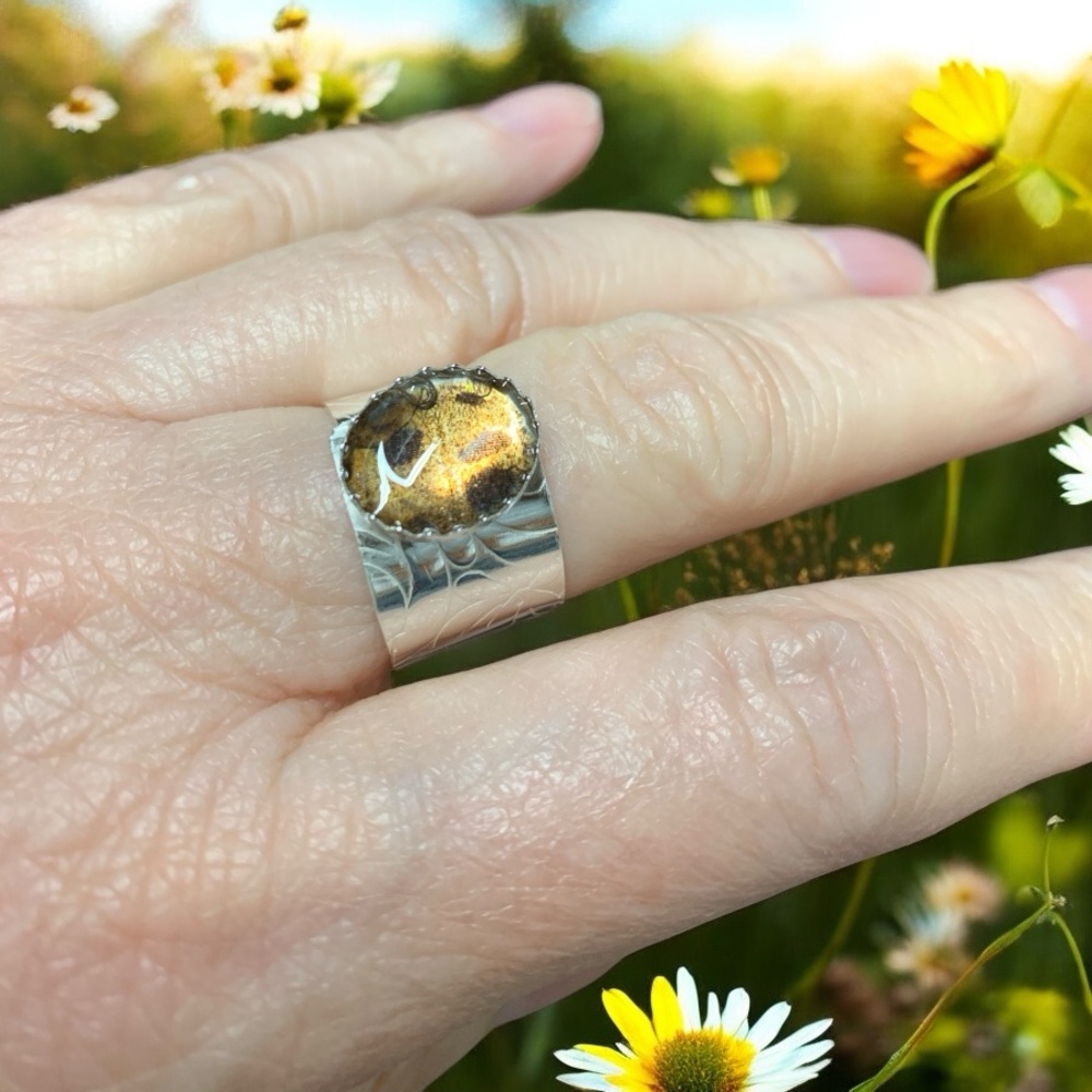 Butterfly Wing Jewelry Elegant Sterling Silver Adjustable Ring